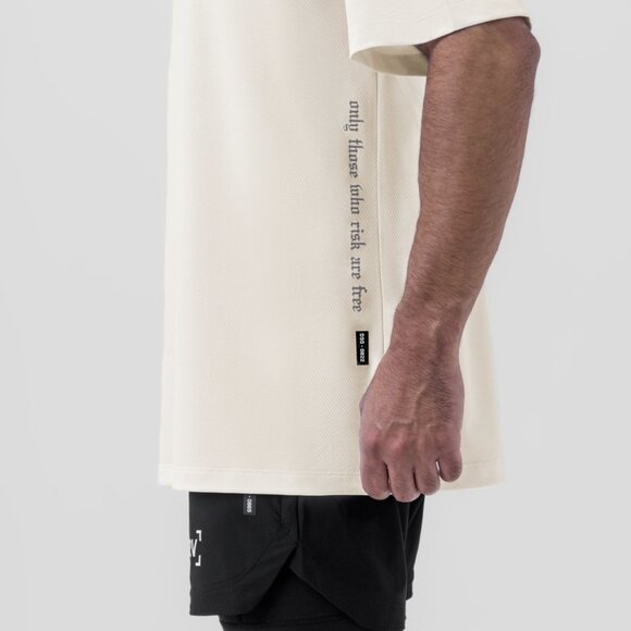 ASRV Ivory Cream Short Sleeve Aerosilver "OTWR" Oversized Tee - Picture 3 of 4